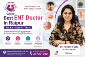 Ear nose and throat problems evaluated by an ENT specialist